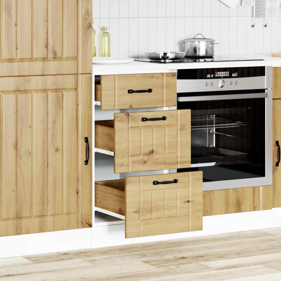 Mueble bajo de cocina Lucca roble