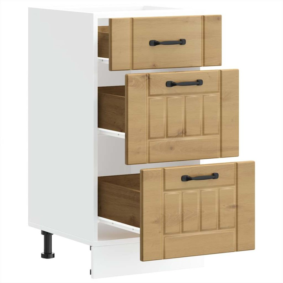 Mueble bajo de cocina Lucca roble