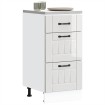 Mueble bajo de cocina Lucca blanca de alto brillo