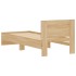Estructura de cama cabecero luces LED roble Sonoma 90x200