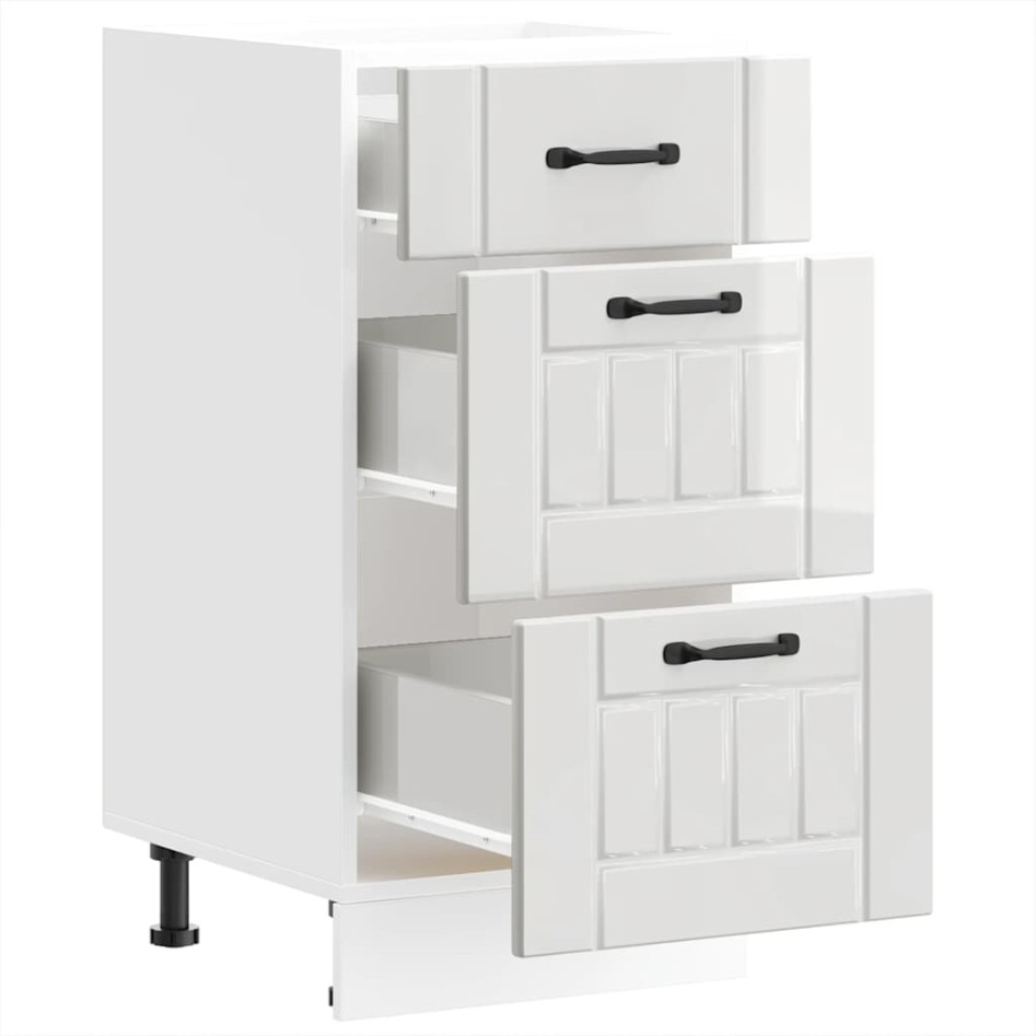 Mueble bajo de cocina Lucca blanca de alto