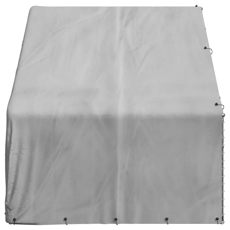 Caseta perros exterior con cubierta 3x2x1,9 m acero