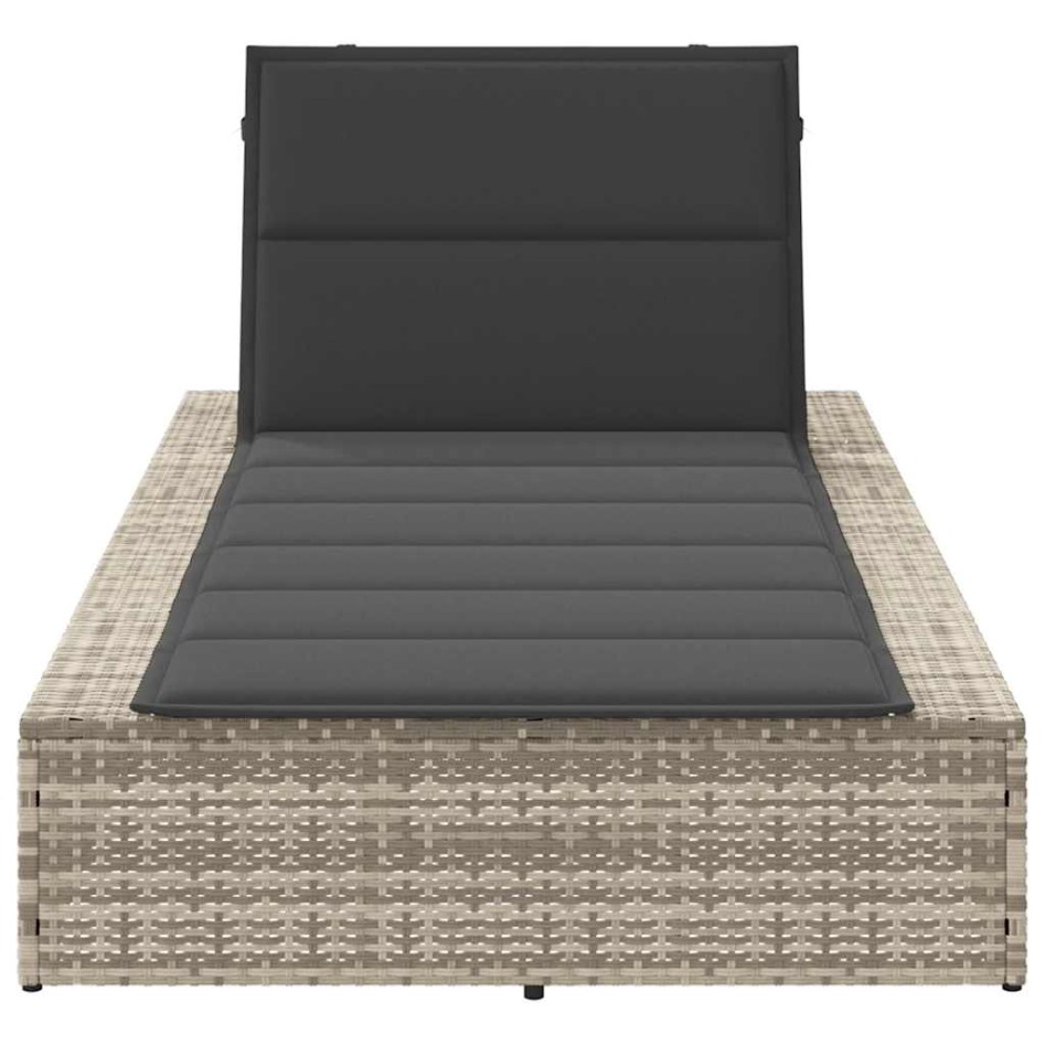 Tumbona con cojín flotante ratán sintético