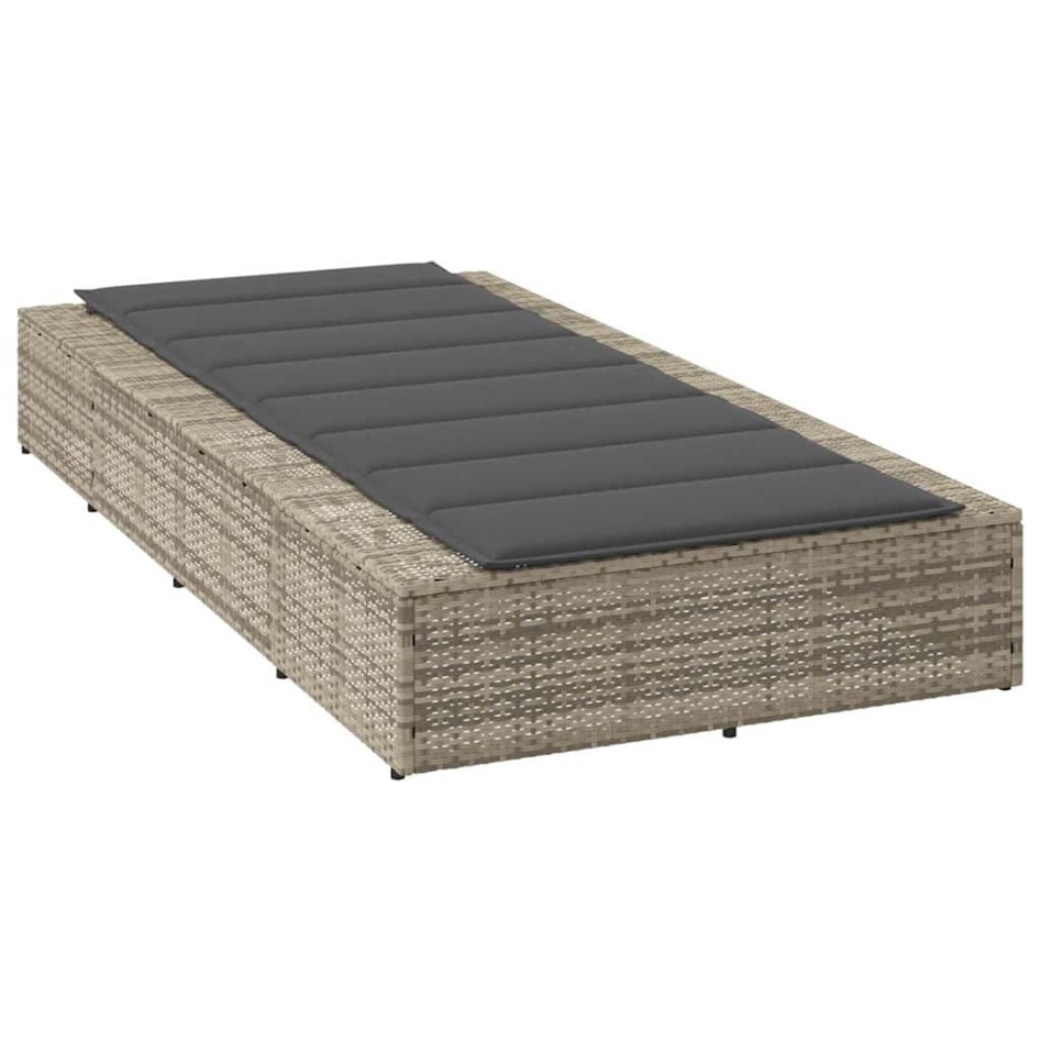 Tumbona con cojín flotante ratán sintético