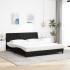 Cama sin colchón tela negro 180x200