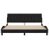 Cama sin colchón tela negro 180x200