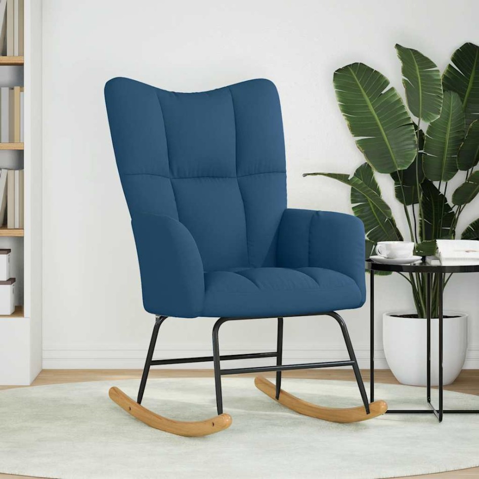 Silla mecedora de tela