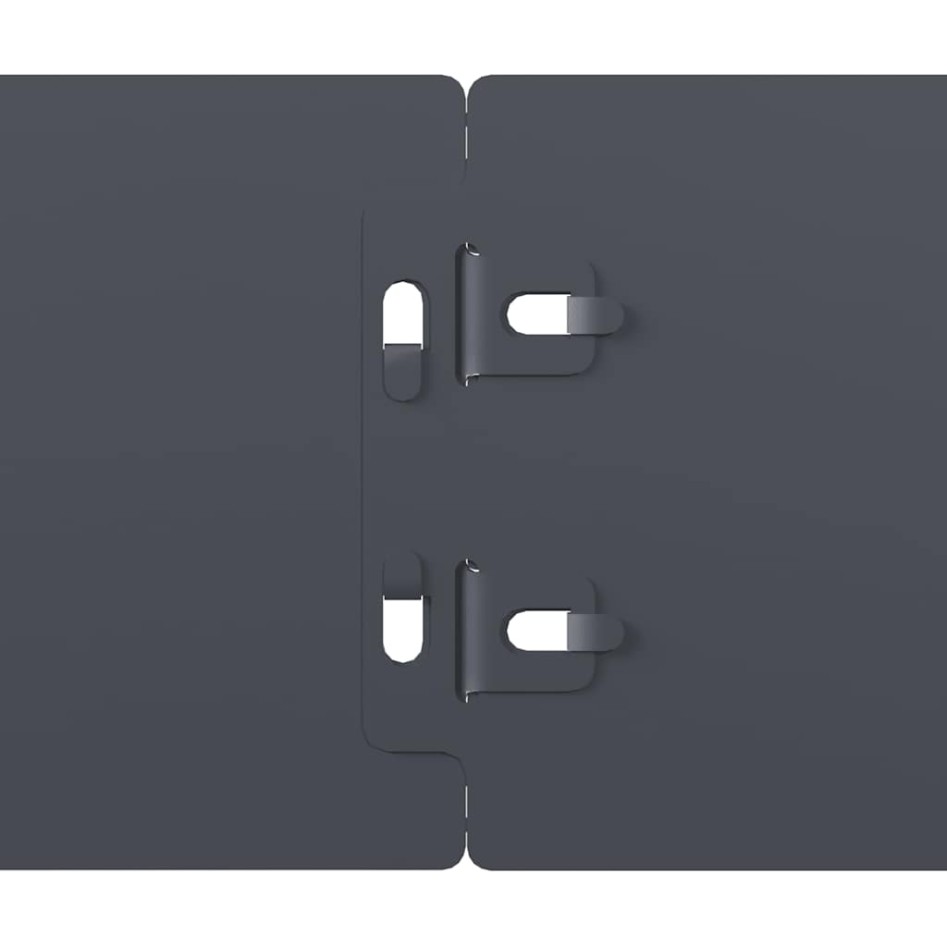 Bordes césped 50 uds antracita 10x103 cm acero laminado