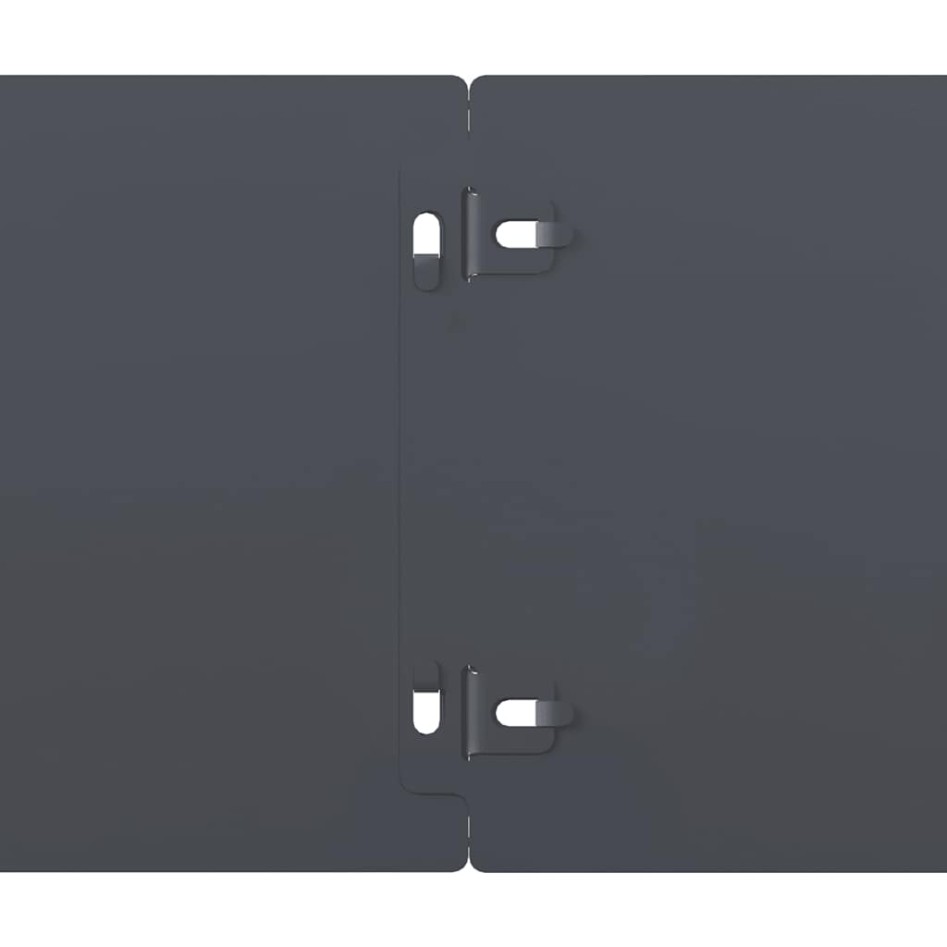 Bordes césped 50 uds antracita 15x103 cm acero laminado