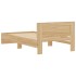 Estructura de cama cabecero luces LED roble Sonoma 100x200