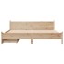 Estructura de cama sin colchón madera maciza de pino 180x200