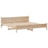 Estructura de cama sin colchón madera maciza de pino 180x200