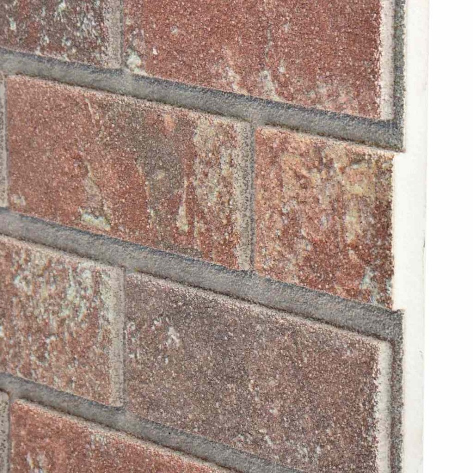 Panel de pared 3D diseño ladrillo 10 uds EPS marrón oscuro