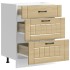 Mueble bajo de cocina Lucca roble