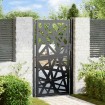 Puerta de jardín de acero negra diseño luminoso 105x180 cm