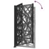 Puerta de jardín de acero negra diseño luminoso 105x180