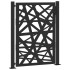 Puerta de jardín de acero negra diseño luminoso 105x130