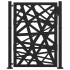 Puerta de jardín de acero negra diseño luminoso 105x130