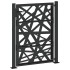Puerta de jardín de acero negra diseño luminoso 105x130