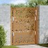Puerta de jardín diseño de hojas de acero desgastado 105x130