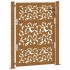 Puerta de jardín diseño de hojas de acero desgastado 105x130