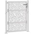 Puerta de jardín diseño de hojas de acero desgastado 105x130