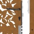 Puerta de jardín diseño de hojas de acero desgastado 105x130