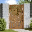 Puerta de jardín diseño con listón acero desgastado 105x155 cm