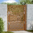 Puerta de jardín diseño en cruz de acero desgastado 105x130 cm
