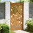 Puerta de jardín de acero desgastado diseño ondulado 105x205