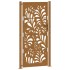 Puerta de jardín de acero desgastado diseño ondulado 105x205