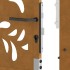 Puerta de jardín de acero desgastado diseño ondulado 105x205