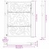 Puerta de jardín diseño llama acero negro 105x130