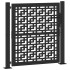 Puerta de jardín diseño en cruz de acero negra 105x106