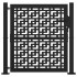 Puerta de jardín diseño en cruz de acero negra 105x106