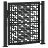 Puerta de jardín diseño en cruz de acero negra 105x106