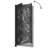 Puerta de jardín diseño ondulado de acero negro 105x205