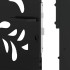 Puerta de jardín diseño ondulado de acero negro 105x205