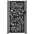Puerta de jardín diseño llama acero negro 105x180
