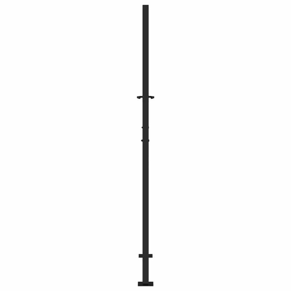 Puerta de jardín diseño llama acero negro 105x180