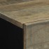 Mesita de noche madera maciza de mango gris claro 50x33x60