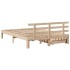 Estructura de cama con cajones madera maciza de pino 160x200
