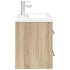 Set de muebles de baño 2 pzas madera contrachapada roble