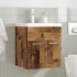 Mueble fregadero con lavabo y grifo empotrados madera
