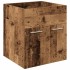 Mueble fregadero con lavabo y grifo empotrados madera