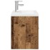 Mueble fregadero con lavabo y grifo empotrados madera