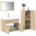 Juego de muebles de baño 4 pzas contrachapada roble