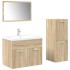 Juego de muebles de baño 4 pzas contrachapada roble