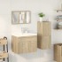 Juego de muebles de baño 4 pzas contrachapada roble