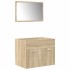 Juego de muebles de baño 4 pzas contrachapada roble